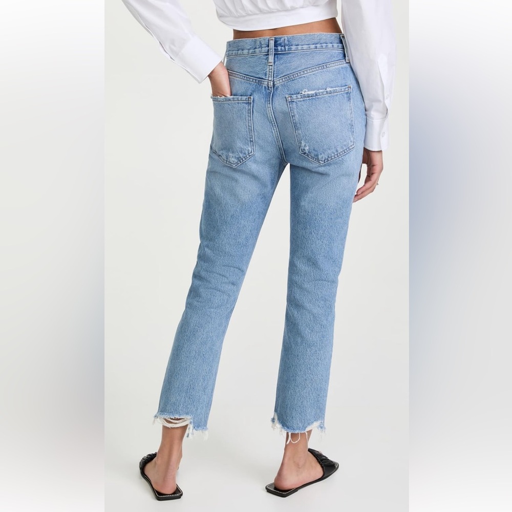 Agolde Riley High Rise Straight Crop Jeans - Picture 2 of 7